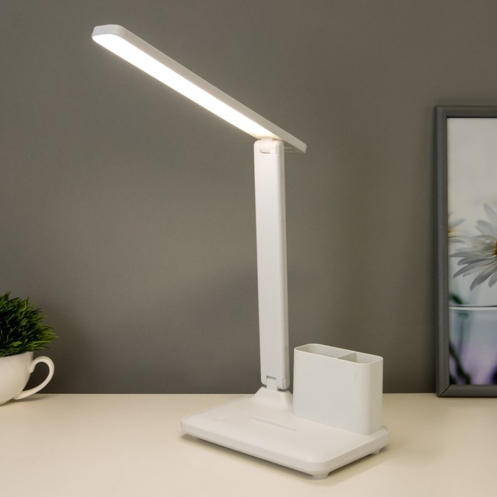 Настольная лампа сенсорная LED 10Вт АКБ USB белый 17х25,5х29 см Настольная лампа сенсорная LED 10Вт АКБ USB белый 17х25,5х29 см