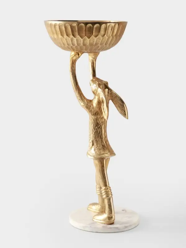 Конфетница &laquo;Кролик&raquo;, 24&times;24&times;54 см, алюминий