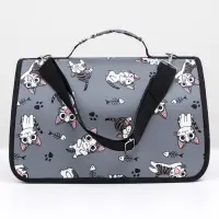 Сумка - переноска каркасная &laquo;Играющие котики&raquo;, размер S, 37.5&times;17&times;22 см, серая