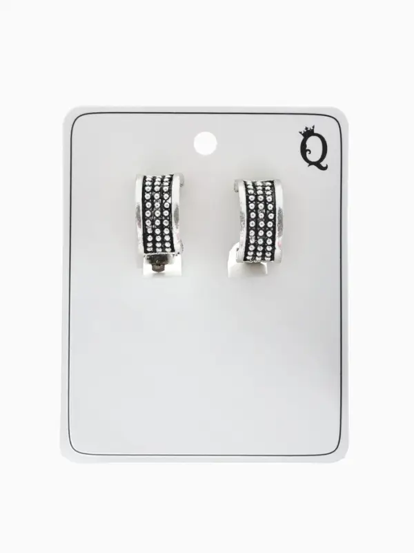 Клипсы для ушей QF &laquo;Грейс&raquo;, шарики, цвет чернёное серебро