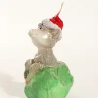 Свеча новогодняя "Козлёнок в капусте" 5,5х5,5х10 см, серый