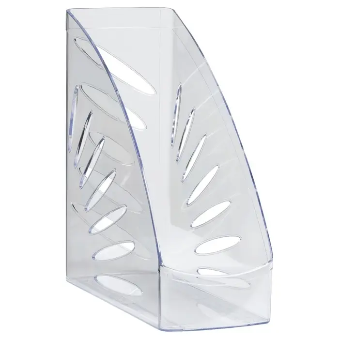 Лоток для бумаг Стамм &laquo;Лидер&raquo;, А4, вертикальный, 1 отделение, прозрачный, ширина 110 мм