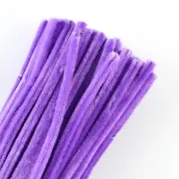 Синельная проволока 100 штук, 30&times;0.8 см, сиреневая
