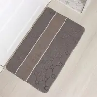 Коврик влаговпитывающий придверный Доляна &laquo;Welcome. Молекула&raquo;, 48&times;78 см, цвет серый