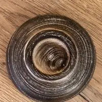 Подсвечник из дерева джати, d=3 см, 10&times;10&times;4 см, тёмно-коричневый