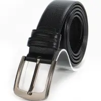 Ремень мужской, ширина 4 см, винт, пряжка металл, чёрный