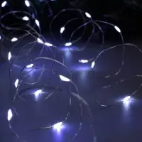 Гирлянда &laquo;Нить&raquo; 5 м, роса, IP20, серебристая нить, 50 LED, 2 режима, от батареек AAх3, свечение белое