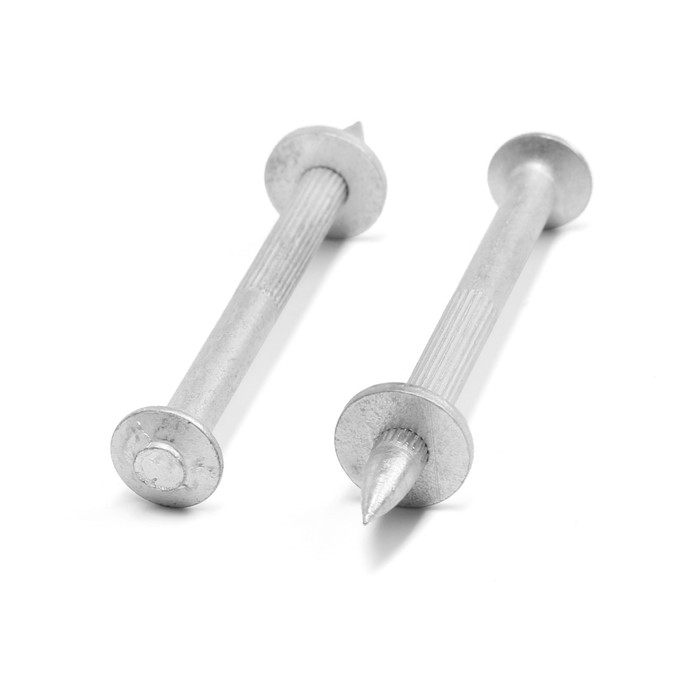 Дюбель-гвоздь  Дюбель-гвоздь "ТУНДРА", гвоздевой, для монтажного пистолета, оцинкованный, 4.5x60 мм, 0.5 кг