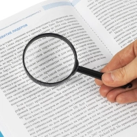 Лупа Attache, увеличение х6, диаметр 60мм, цв.черный, карт/кор.