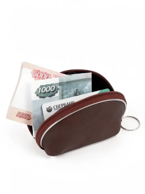 Кошелёк-монетница на молнии, 11&times;3&times;9 см, однотонный, МИКС