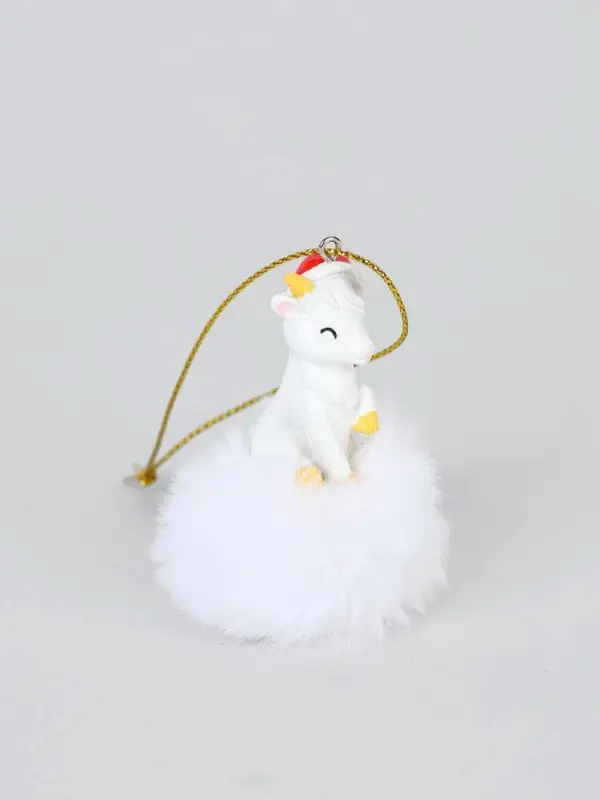 Ёлочная игрушка с пушком &laquo;Козлик в шапке&raquo;, 7&times;2.3&times;2.3 см