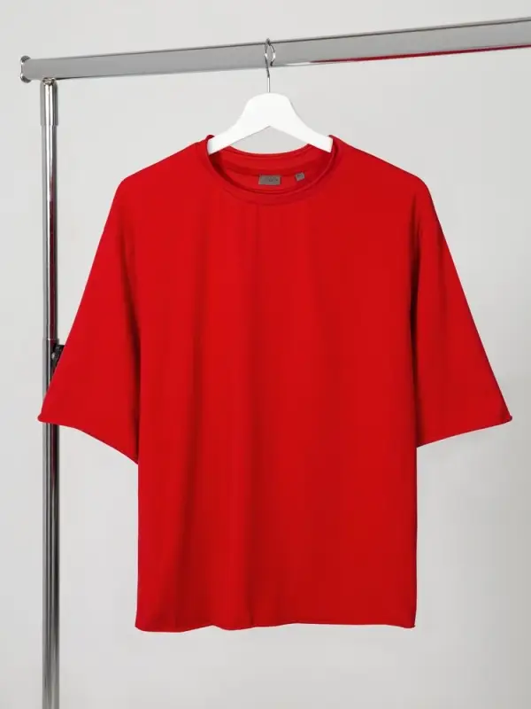 Футболка оверсайз Vozduh 2.0, красная, размер XS/S Футболка оверсайз Vozduh 2.0, красная, размер XS/S