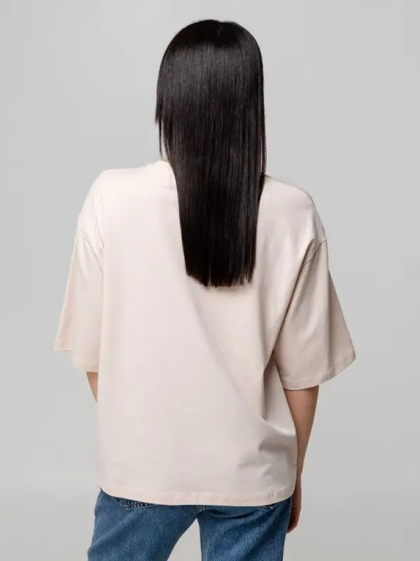 Футболка унисекс оверсайз Street Vibes, бежевая, размер XS/S Футболка унисекс оверсайз Street Vibes, бежевая, размер XS/S