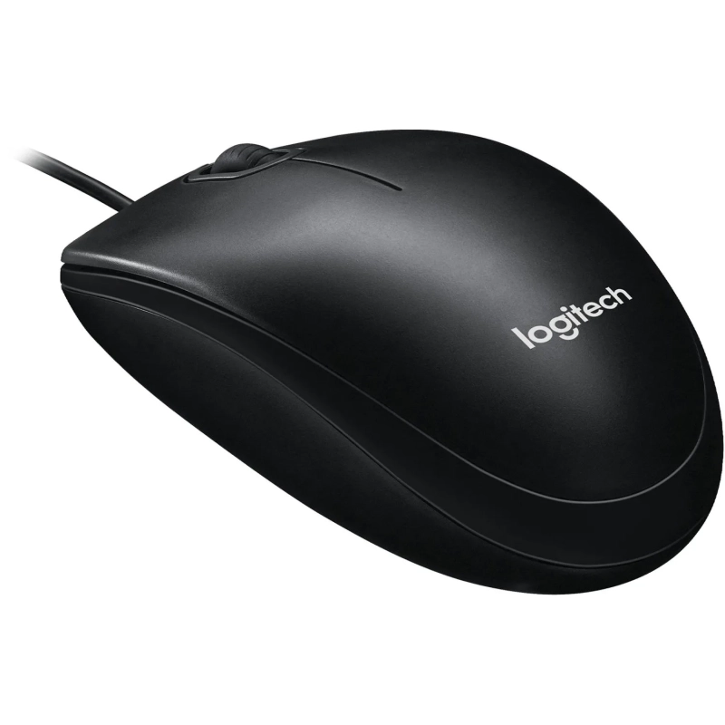Мышь компьютерная Logitech USB  WIRED M100R DARK/GREY (910-006765)