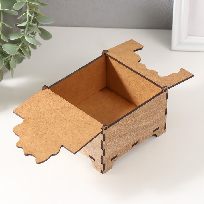 Шкатулка комбинированная  Шкатулка комбинированная "Цветы" 10,5х10х7 см