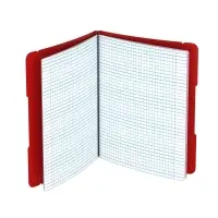 Тетрадь на спирали ErichKrause. FolderBook А5+, 48 листов, в клетку, съёмная пластиковая обложка, на резинке, красная