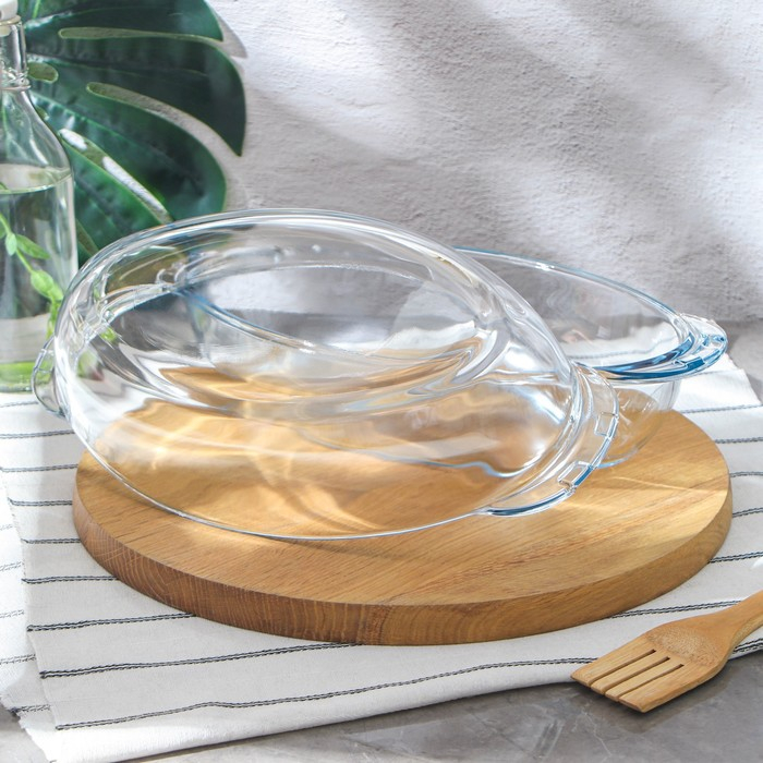 Утятница овальная из жаропрочного стекла Borcam, 2 л, с крышкой-формой для запекания Утятница овальная из жаропрочного стекла Borcam, 2 л, с крышкой-формой для запекания