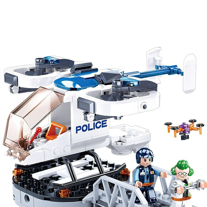 Конструктор Полиция «Вертолет», 161 деталь Конструктор Полиция «Вертолет», 161 деталь