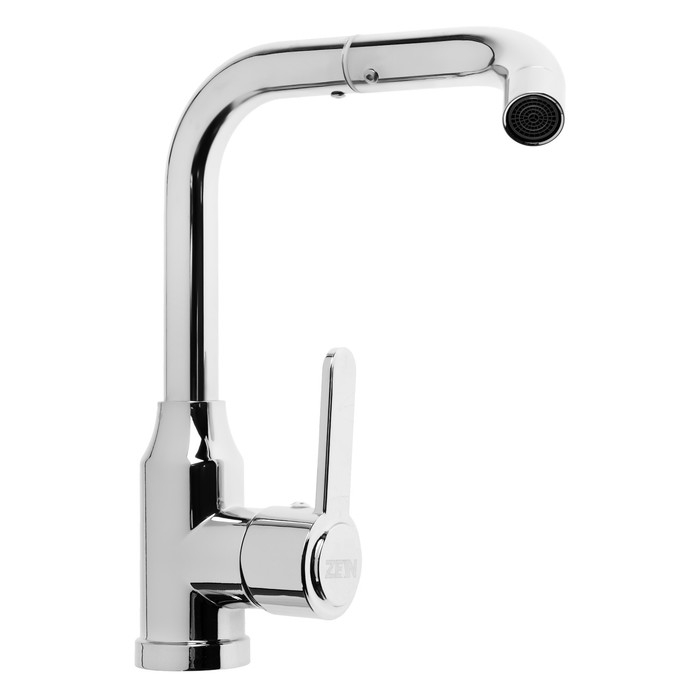 Смеситель для кухни ZEIN Z3704, поворотный излив высотой 20 см, ABS-пластик, хром