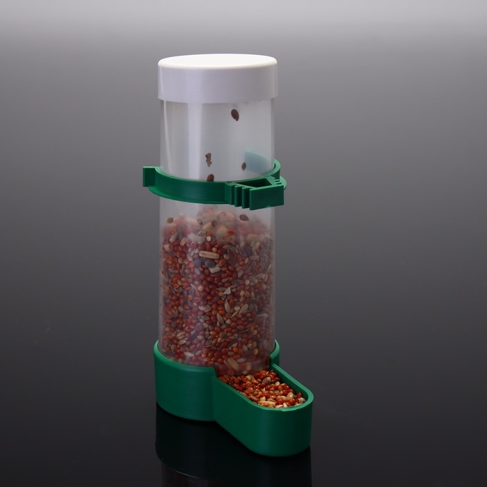 Поилка/кормушка для птиц с крышкой 4 х 13 см, 150 мл, зелёная Поилка/кормушка для птиц с крышкой 4 х 13 см, 150 мл, зелёная