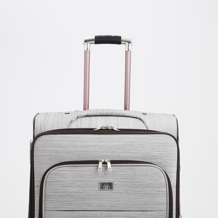 Чемодан большой 95 л (L), отдел на молнии, с расширением, кодовый замок, 4 колеса, наружный карман, цвет серый Чемодан большой 95 л (L), отдел на молнии, с расширением, кодовый замок, 4 колеса, наружный карман, цвет серый