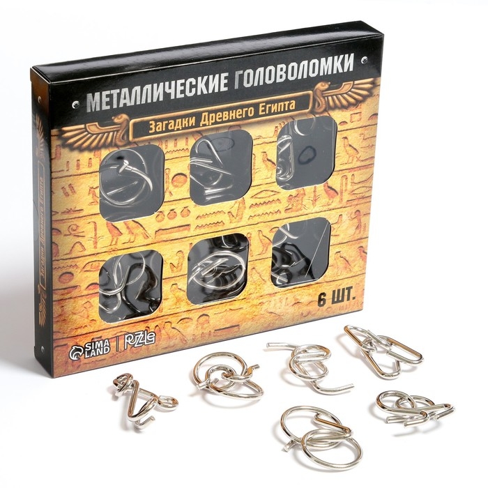 Головоломка металлическая «Загадки Древнего Египта», набор 6 шт. Головоломка металлическая «Загадки Древнего Египта», набор 6 шт.