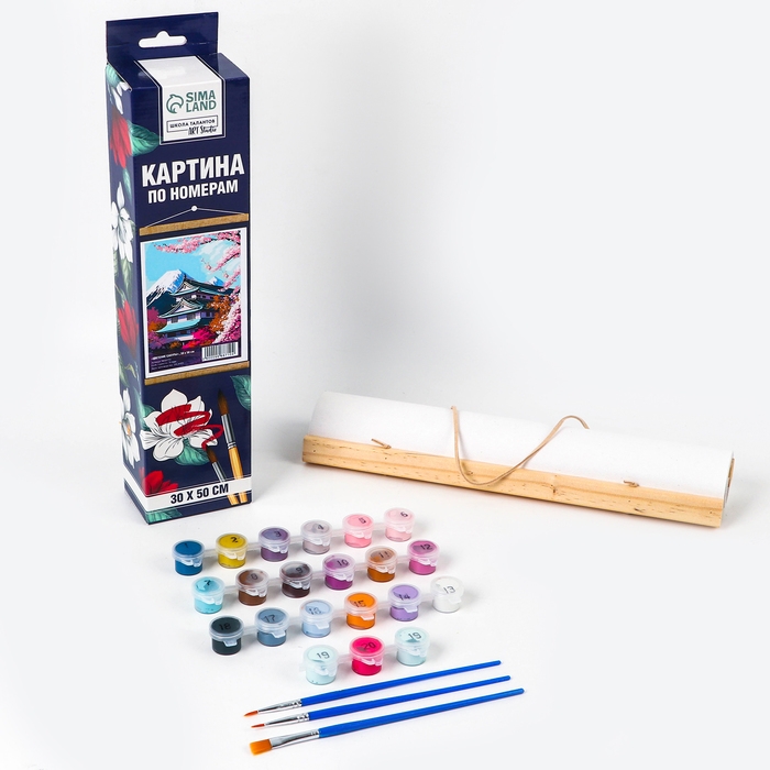 Картина по номерам панно «Цветение сакуры», 30 х 50 см Картина по номерам панно «Цветение сакуры», 30 х 50 см