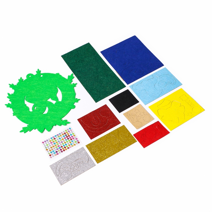 Венок из фетра своими руками на Новый год «Новогодняя Змея», новогодний набор для творчества Венок из фетра своими руками на Новый год «Новогодняя Змея», новогодний набор для творчества