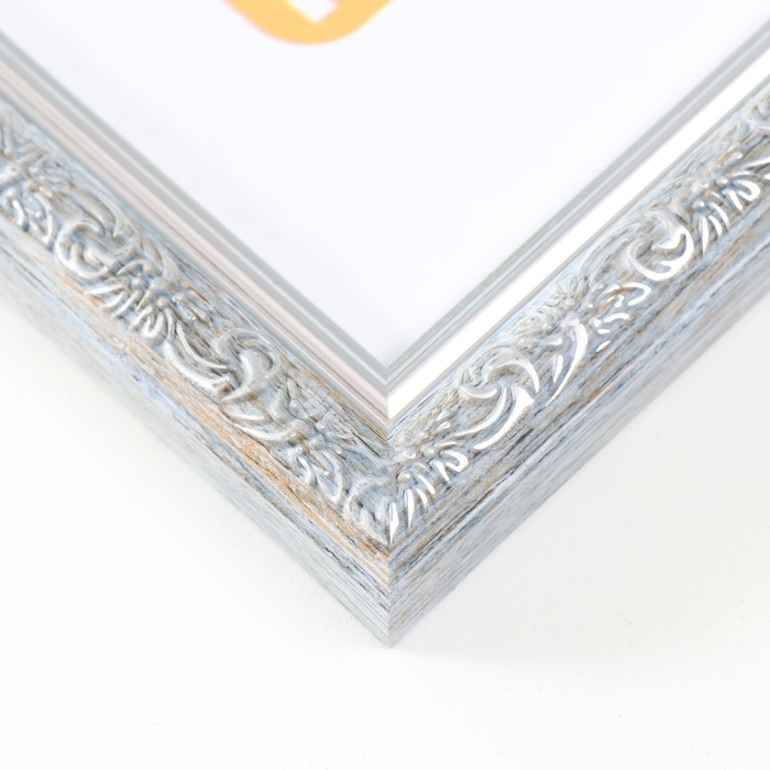 Фоторамка пластик Фоторамка пластик "Винтаж" 21х30 см, морозное серебро