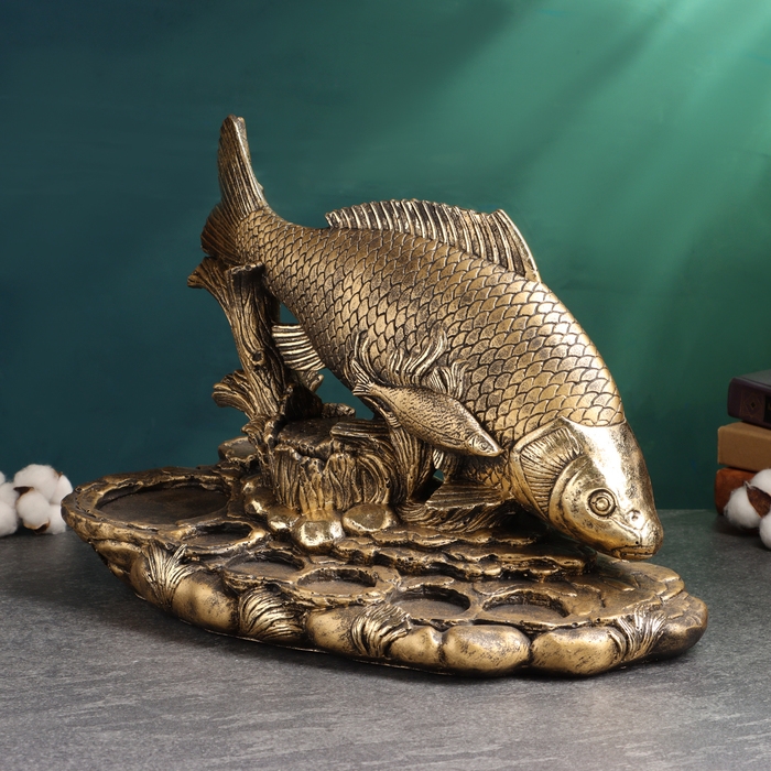 Подставка под бутылку и бокалы "Рыбалка" 46х21х32см