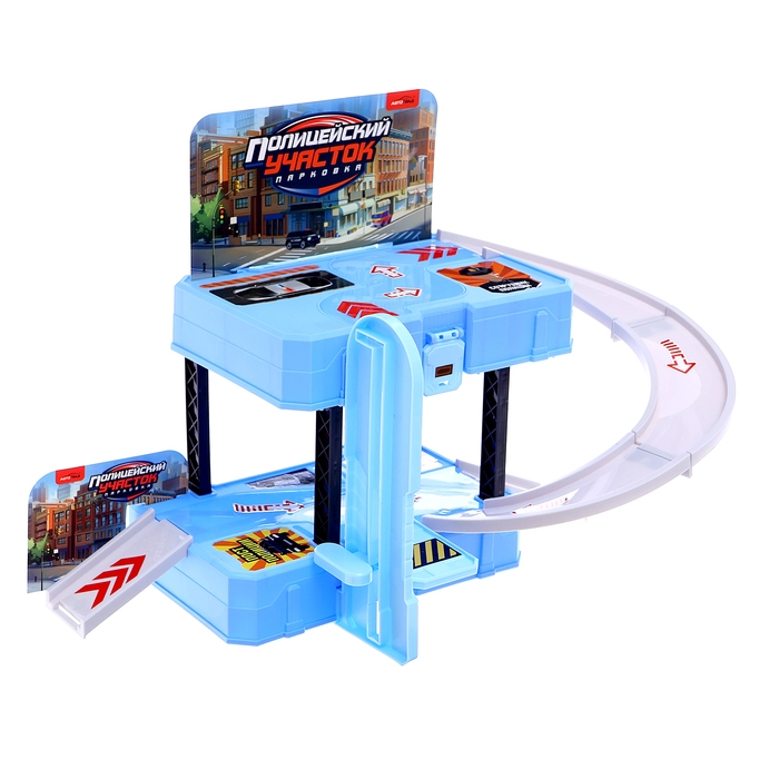 Парковка «Полицейский участок», 1 машинка, 8 дорожных знаков, 31 деталь Парковка «Полицейский участок», 1 машинка, 8 дорожных знаков, 31 деталь