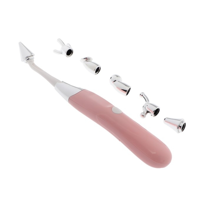 Массажёр Luazon LEM-43, для лица, 6 насадок, от 2*ААА (не в компл.), розовый Массажёр Luazon LEM-43, для лица, 6 насадок, от 2*ААА (не в компл.), розовый