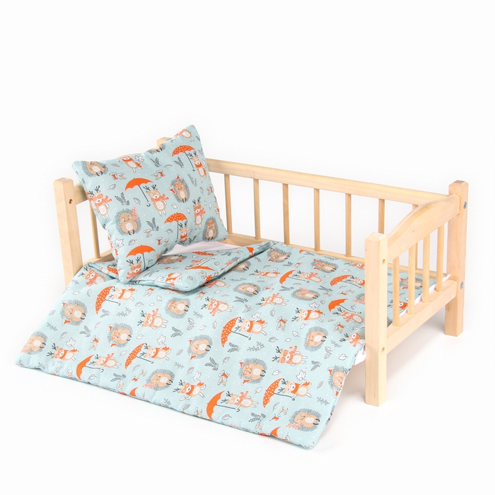 Кукольное постельное «Олени, Ёжики», х/б: простынь, одеяло 46 × 36 см, подушка 23 × 17 см Кукольное постельное «Олени, Ёжики», х/б: простынь, одеяло 46 × 36 см, подушка 23 × 17 см