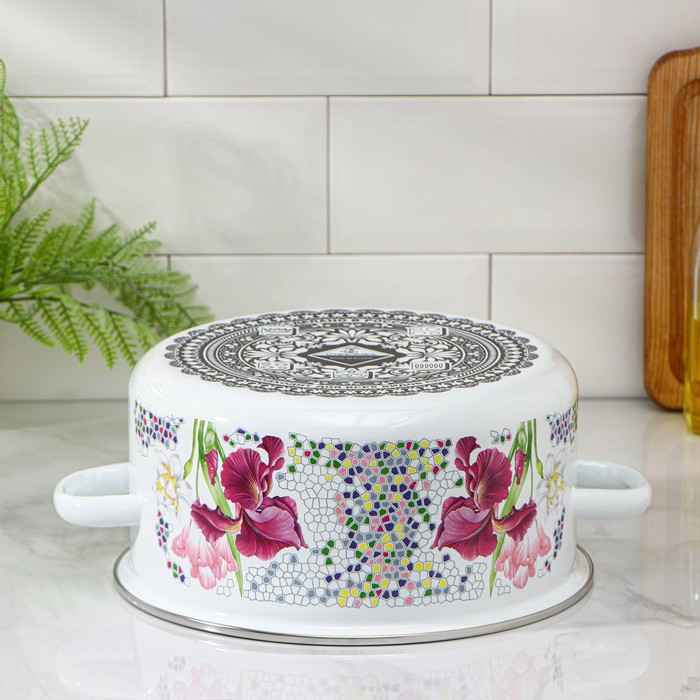 Кастрюля эмалированная «Мозаика», 5 л, индукция