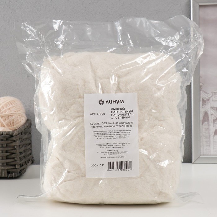 Наполнитель дробленый льняной, АРТ L300, 300 грамм Наполнитель дробленый льняной, АРТ L300, 300 грамм