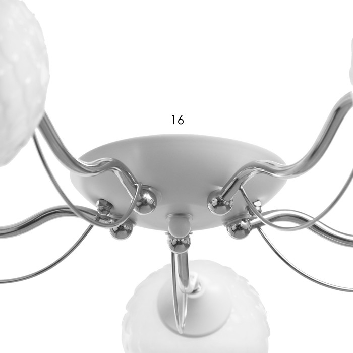 Люстра Люстра "Элия" 5хЕ27 40Вт бело-хромовый 49х49х18 см BayerLux