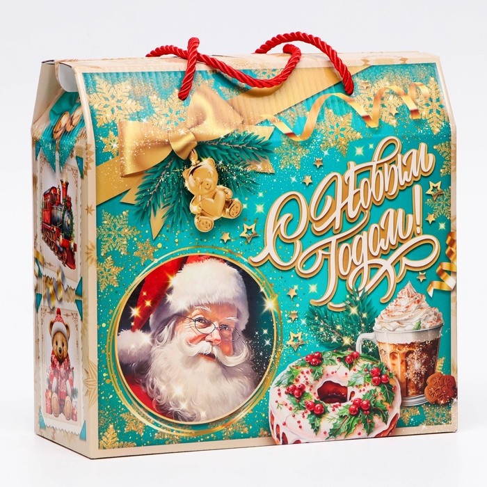 Новый год. Подарочная коробка новогодняя Вкус Детства 23 х 10 х 22 см. Новый год. Подарочная коробка новогодняя Вкус Детства 23 х 10 х 22 см.
