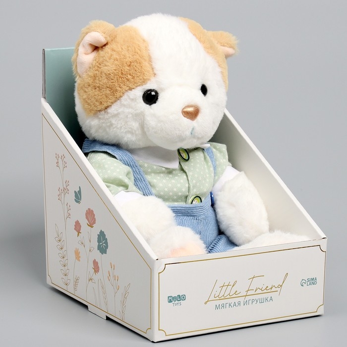 Мягкая игрушка Little Friend, котик в голубом комбинезоне, 23 см Мягкая игрушка Little Friend, котик в голубом комбинезоне, 23 см