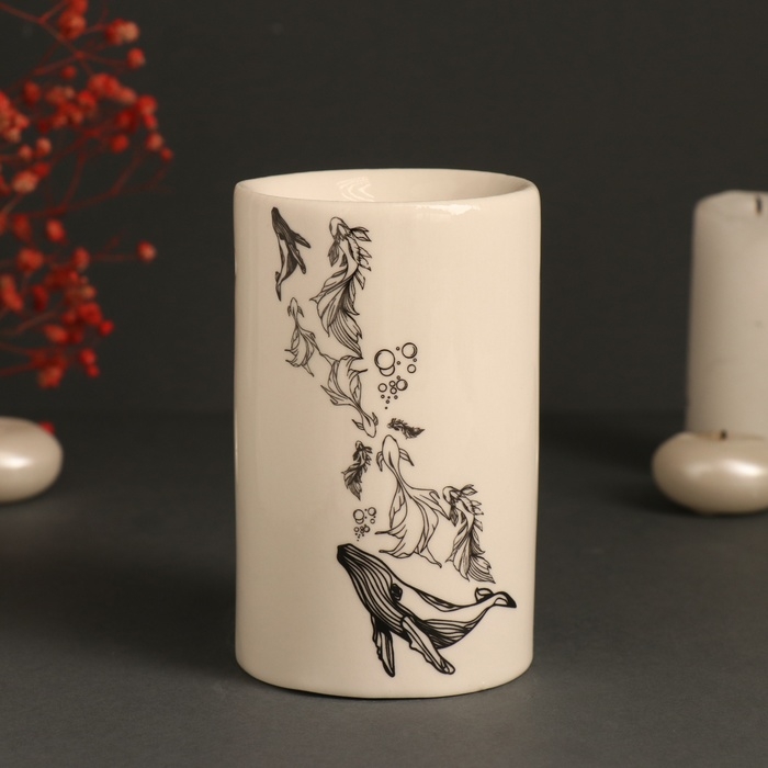 Аромалампа керамика  Аромалампа керамика "Это, правда, важно сейчас?" белая 7,2х7,2х11,6 см