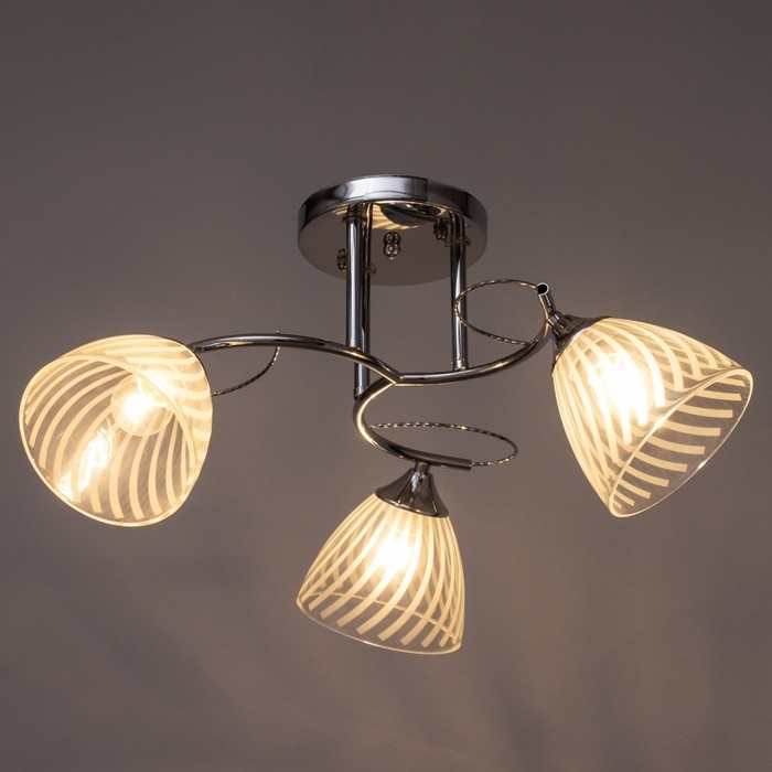 Люстра Люстра "Нора" 3х60Вт Е27 Хром 52х52х26см