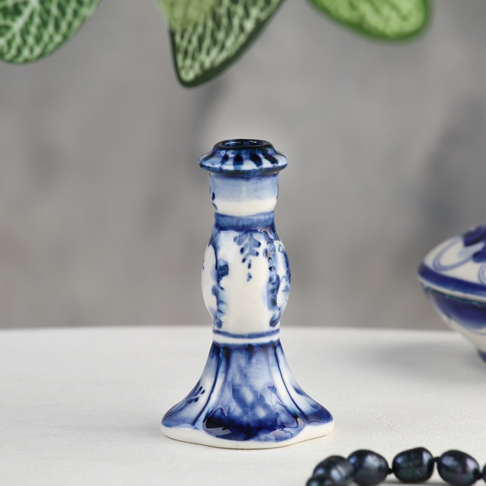 Подсвечник "Изящный", гжель