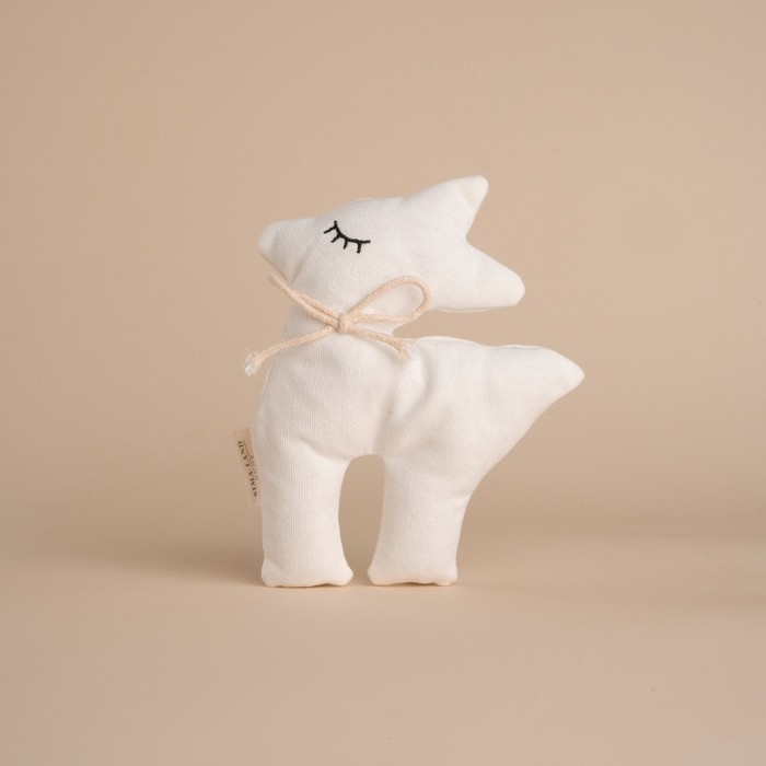 Мягкая игрушка «Оленёнок», 15 см, цвет белый, с бантиком Мягкая игрушка «Оленёнок», 15 см, цвет белый, с бантиком