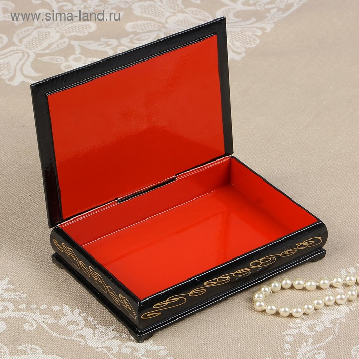 Шкатулка «Лилии в вазе», 11×16 см, лаковая миниатюра Шкатулка «Лилии в вазе», 11×16 см, лаковая миниатюра