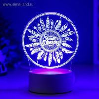 Светильник "Перья" LED RGB от сети 9,5х12х17 см RISALUX