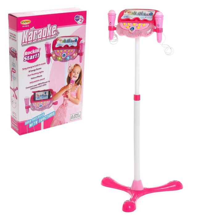 Микрофон на стойке «Дуэт» 2 микрофона, МИКС Микрофон на стойке «Дуэт» 2 микрофона, МИКС