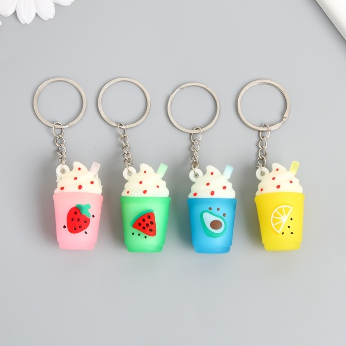 Брелок резина  Брелок резина "Фруктовый лимонад" МИКС 4,7х3х3 см