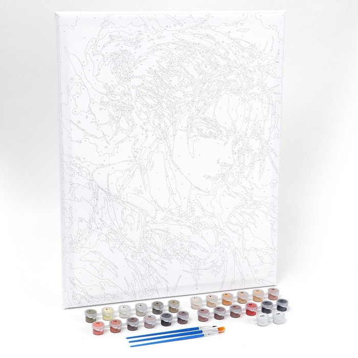 Картина по номерам на холсте с подрамником &laquo;Воин в огне&raquo;, 40 х 50 см