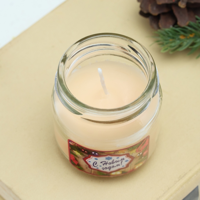 Ароматическая свеча в банке  Ароматическая свеча в банке "Корица", 6,4х6 см