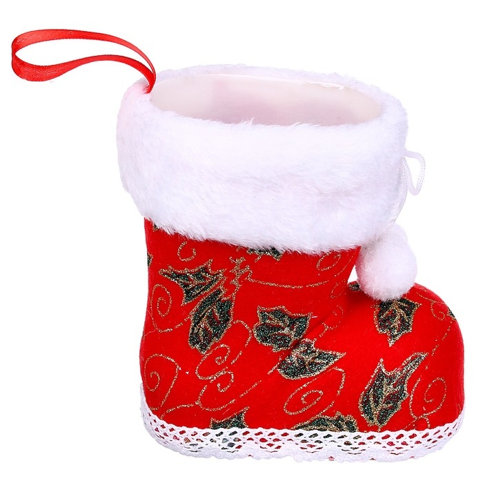 Конфетница «Сапожок», цвет красный Конфетница «Сапожок», цвет красный