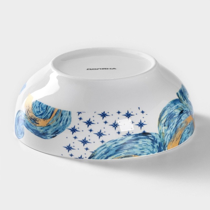 Салатник фарфоровый Доляна «Звёздная ночь», 600 мл, d=15,5 см